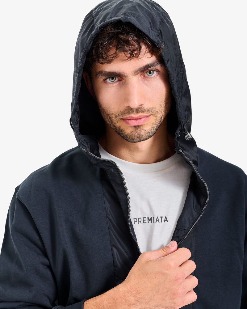 Felpa Technical Hoodie Dark Blue