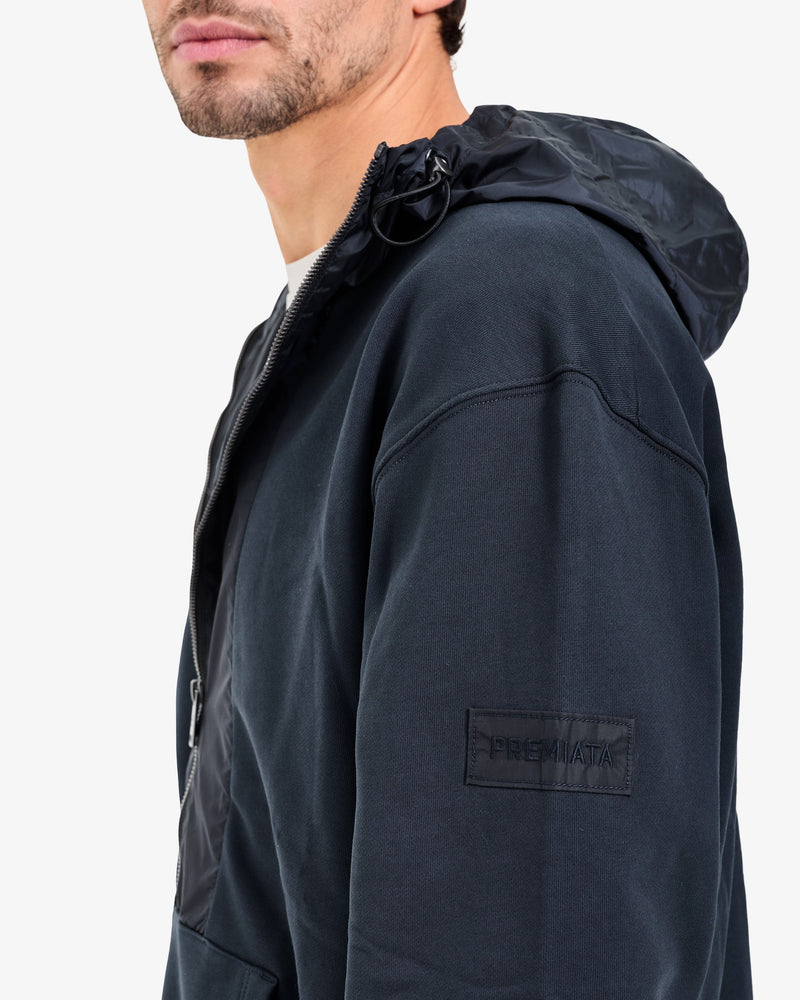 Felpa Technical Hoodie Dark Blue