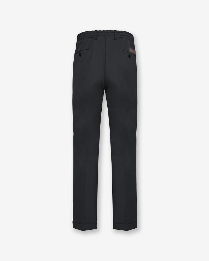 Black Technical Wool Pants