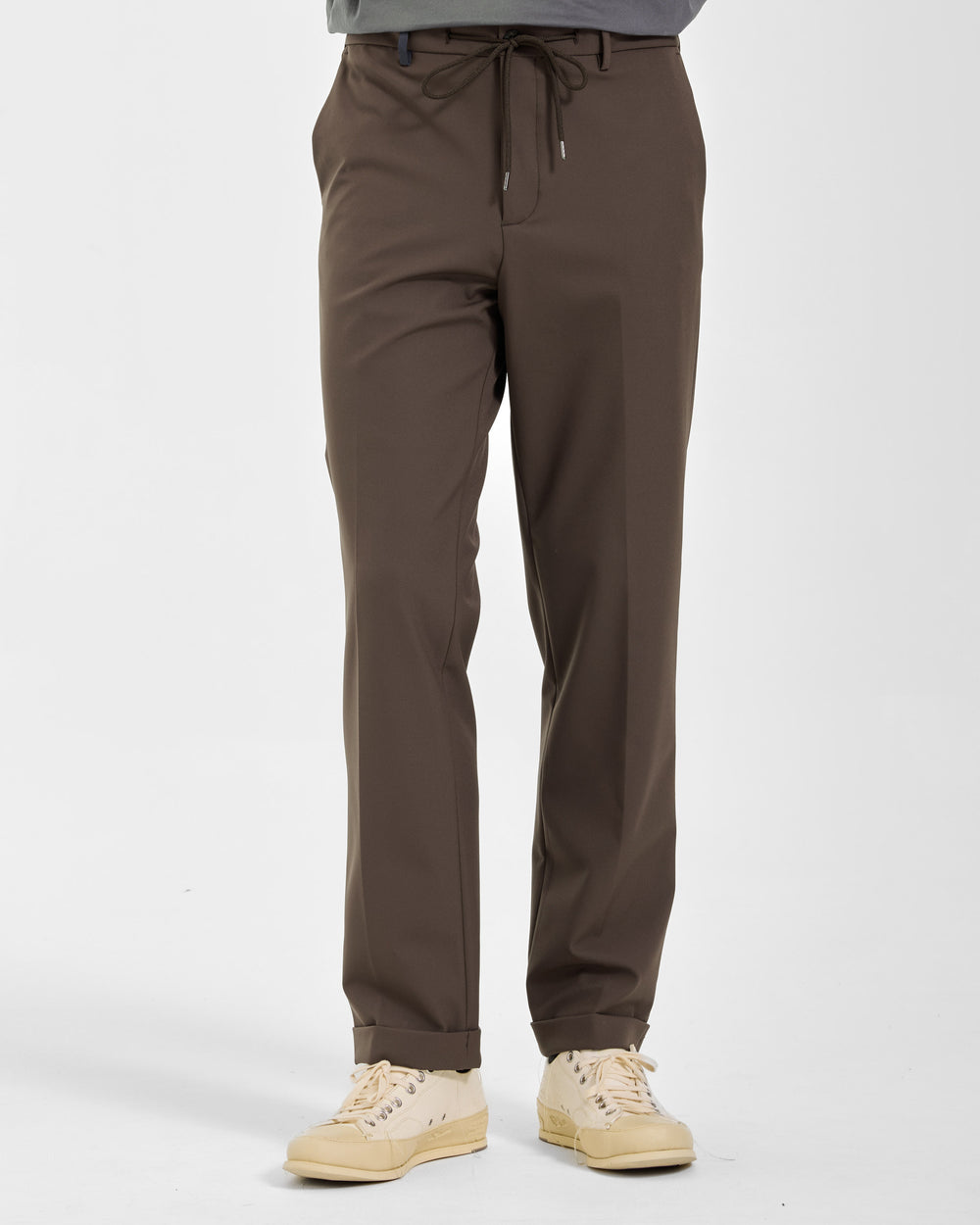 Brown Technical Wool Pants