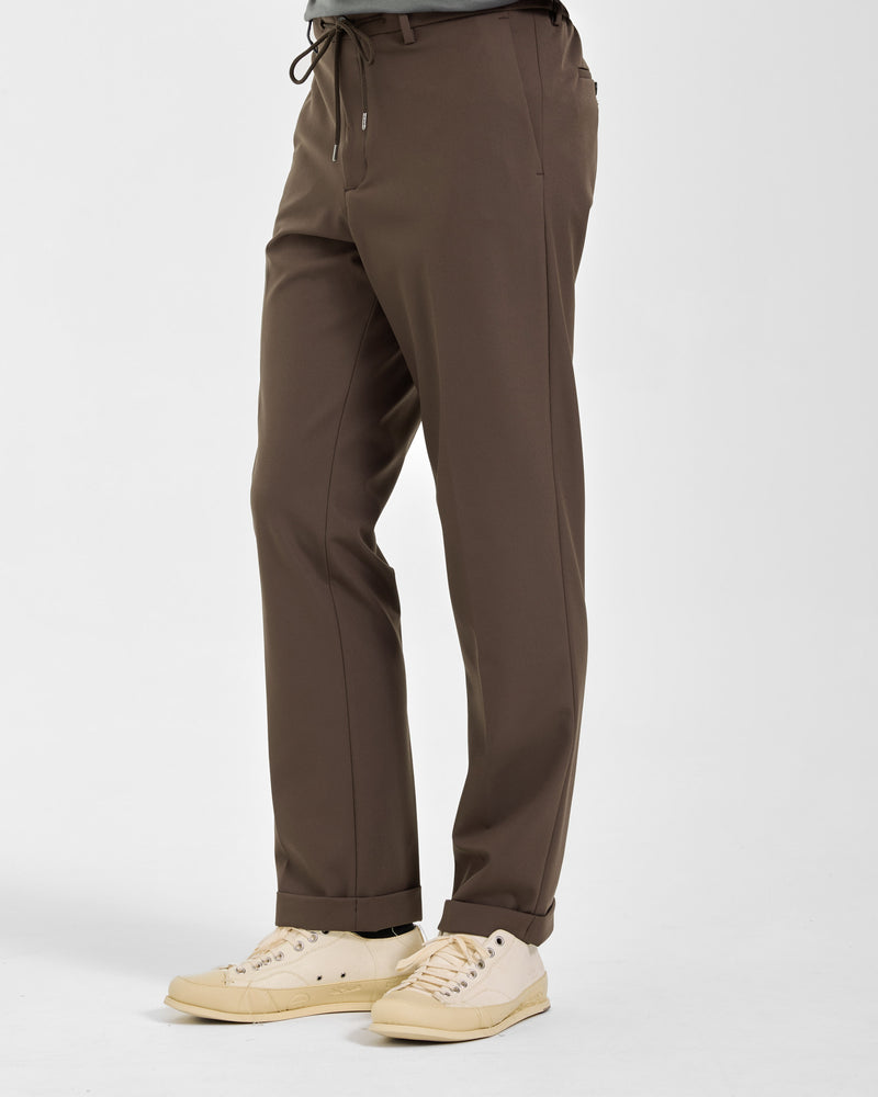 Brown Technical Wool Pants