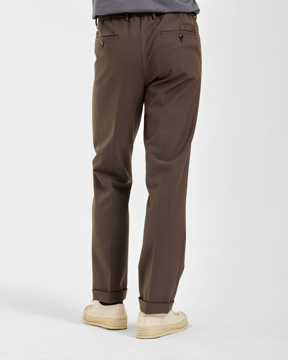 Brown Technical Wool Pants