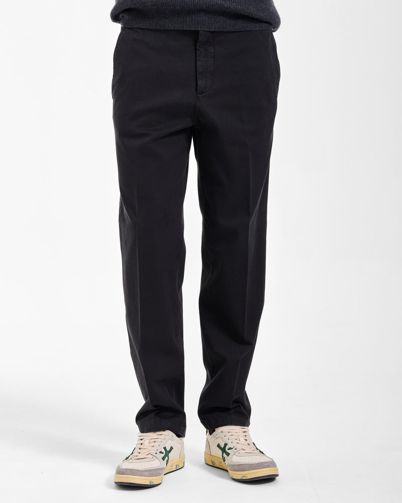 Dark Blue Cotton Chino Pants