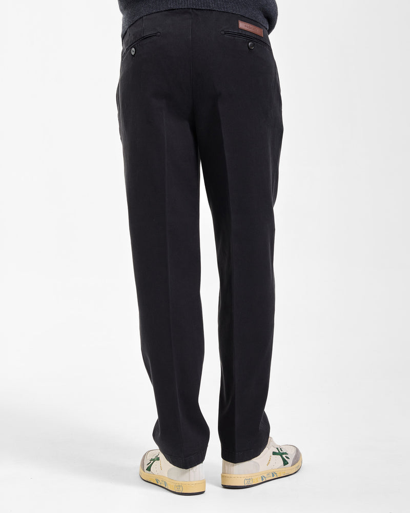 Dark Blue Cotton Chino Pants