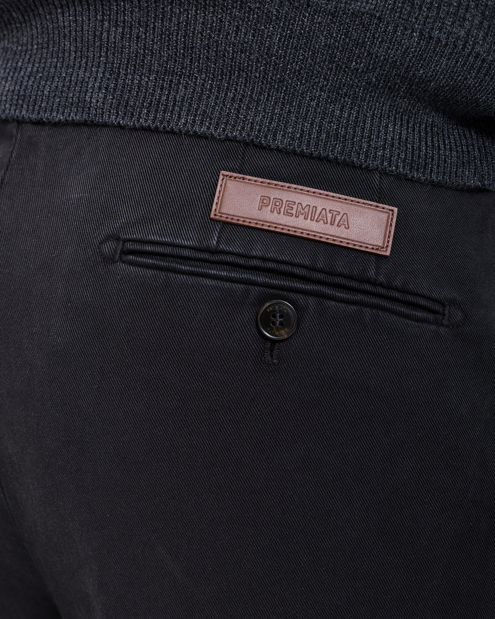 Dark Blue Cotton Chino Pants