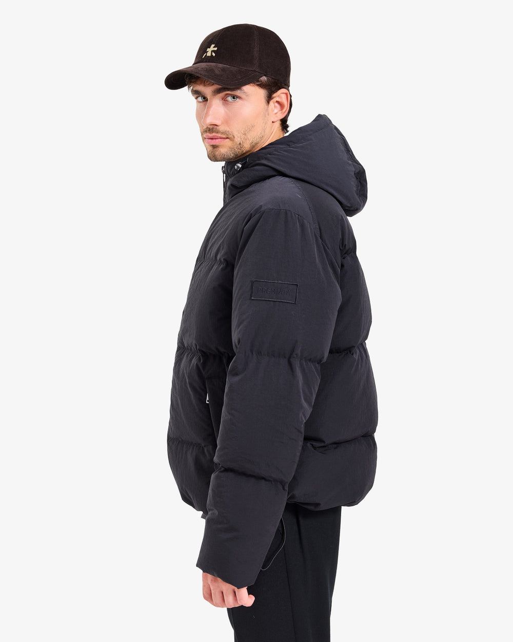 Reversible Hooded Down Jacket - Black