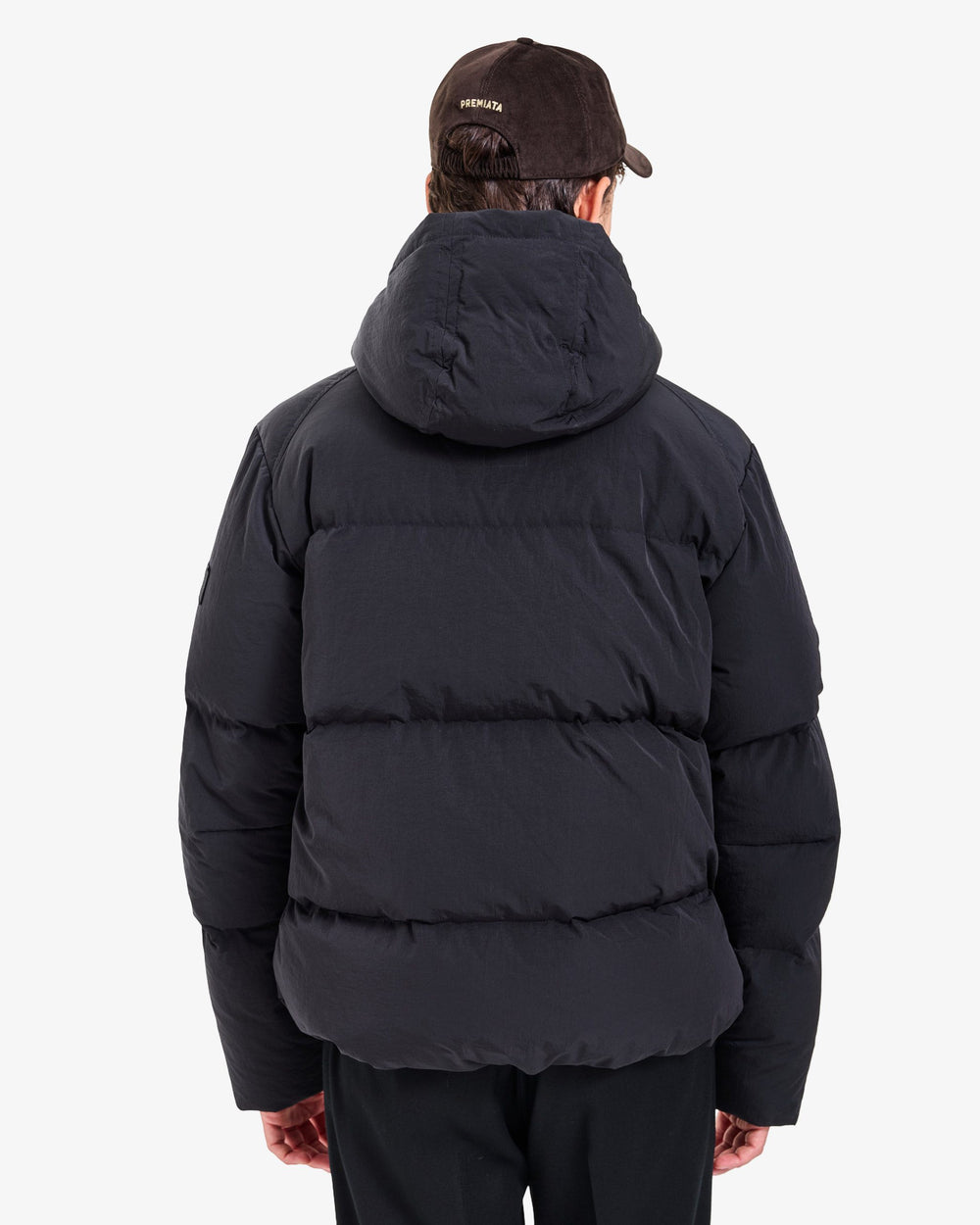 Reversible Hooded Down Jacket - Black
