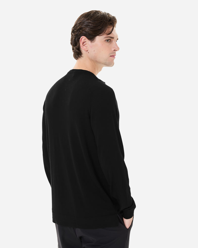 Wool and silk crew neck sweater
