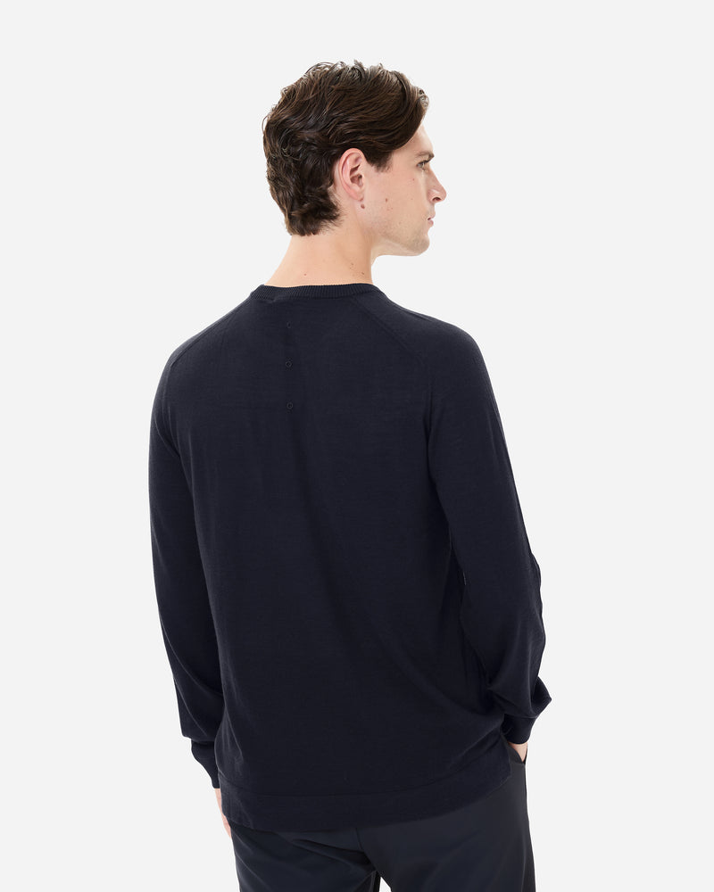 Wool and silk crew neck sweater