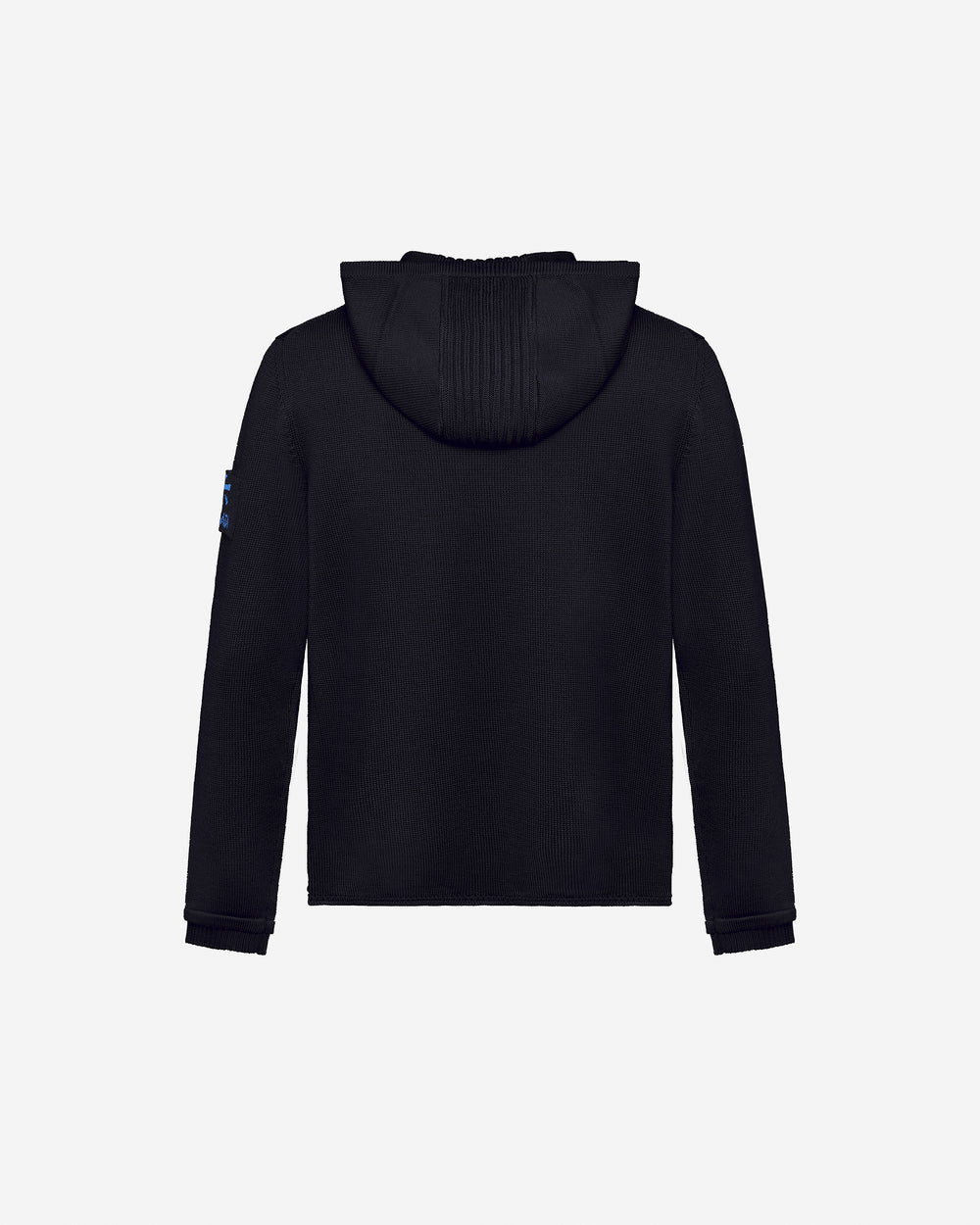 Wool sweater with hood