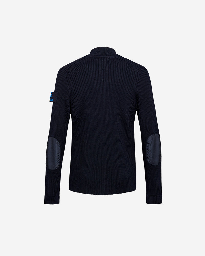 Wool cardigan with zipper
