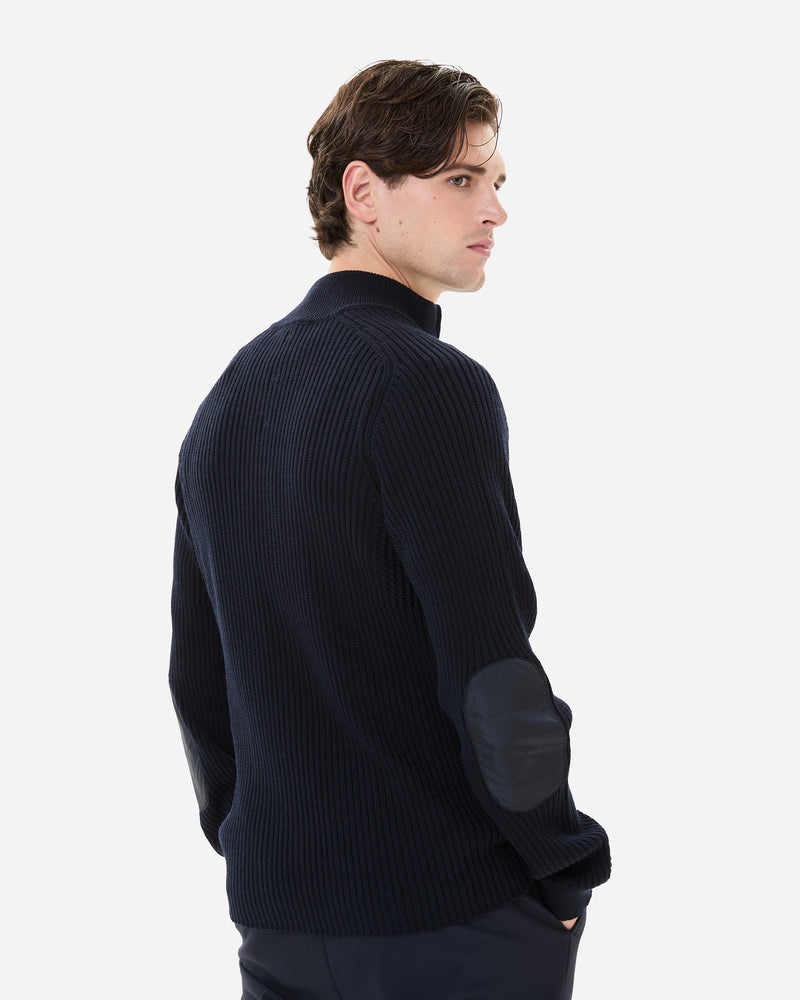 Wool cardigan with zipper