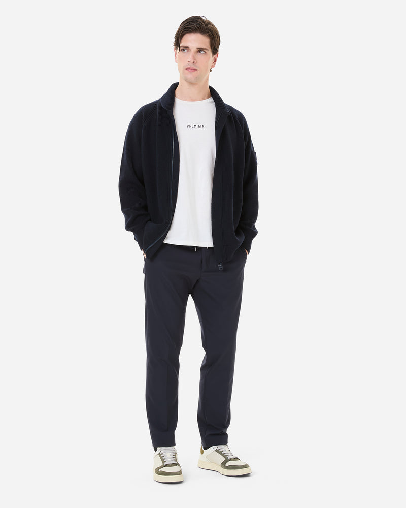 Wool and Teflon Jacket with Zip