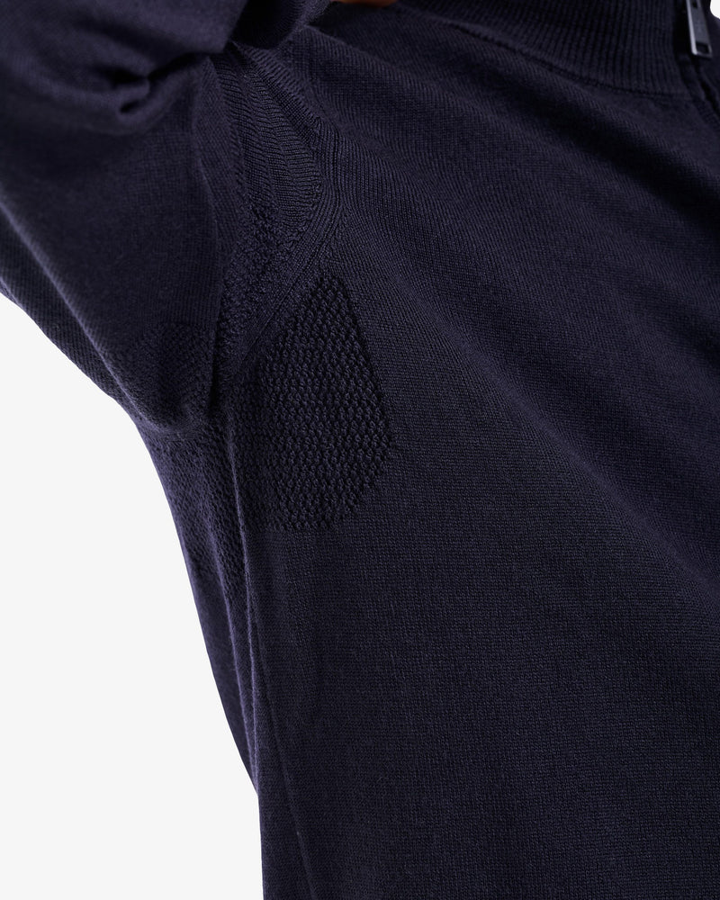 Maglia Full Zip Wool Blue