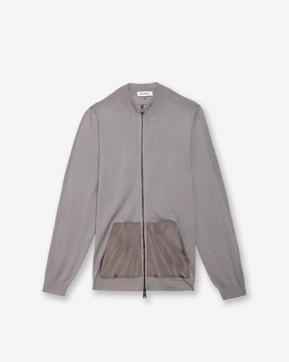 Maglia Full Zip Wool Taupe