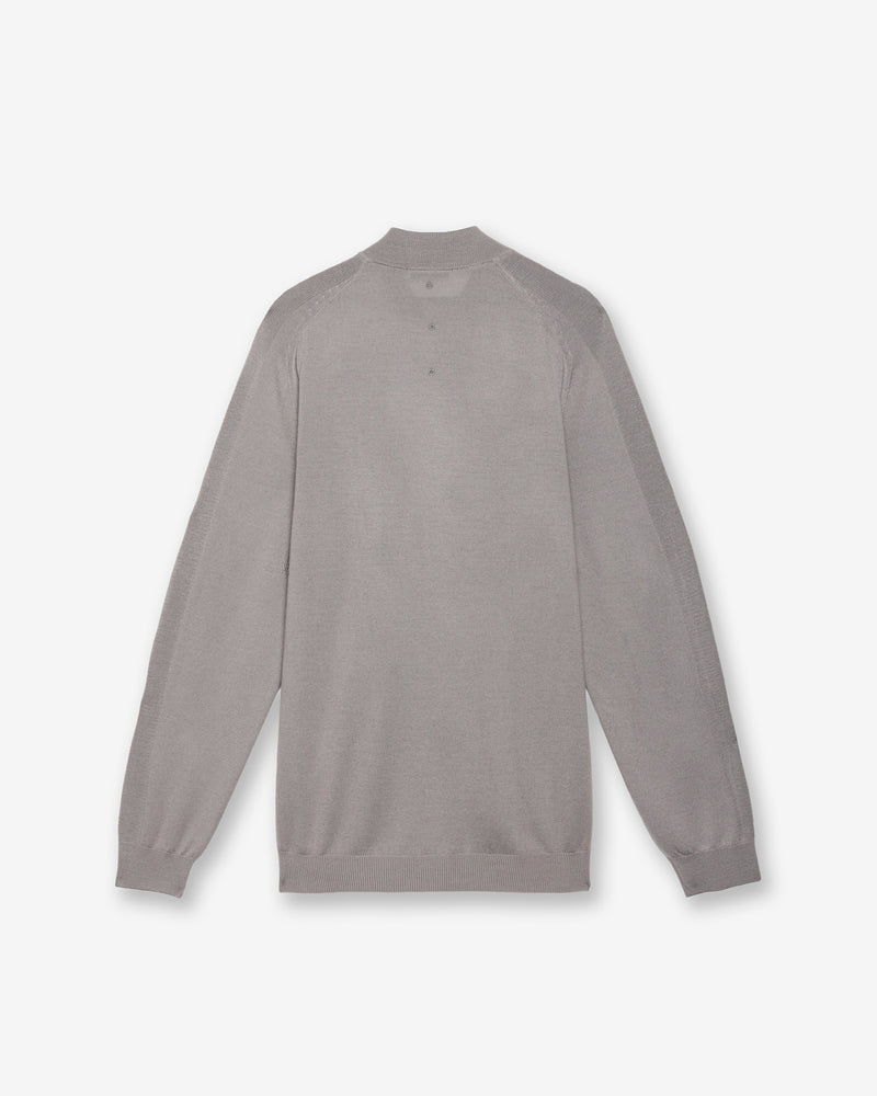 Maglia Full Zip Wool Taupe