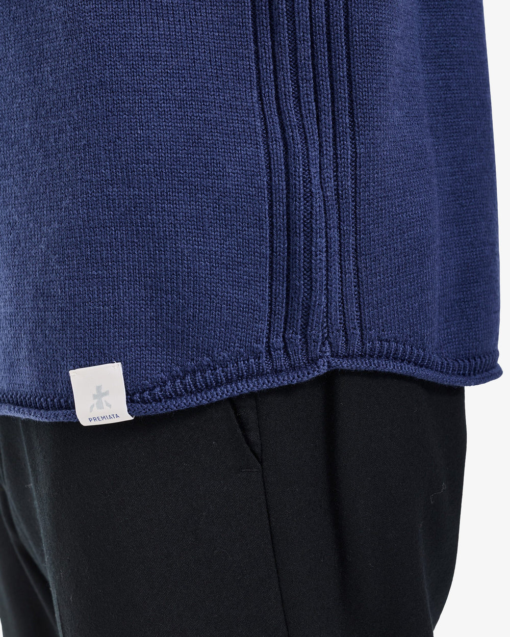 Indigo Crew-Neck Knit Sweater