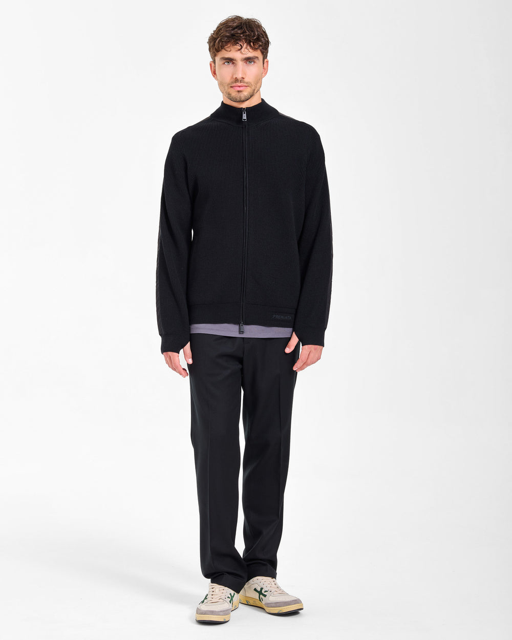 Black Full-Zip Sweater