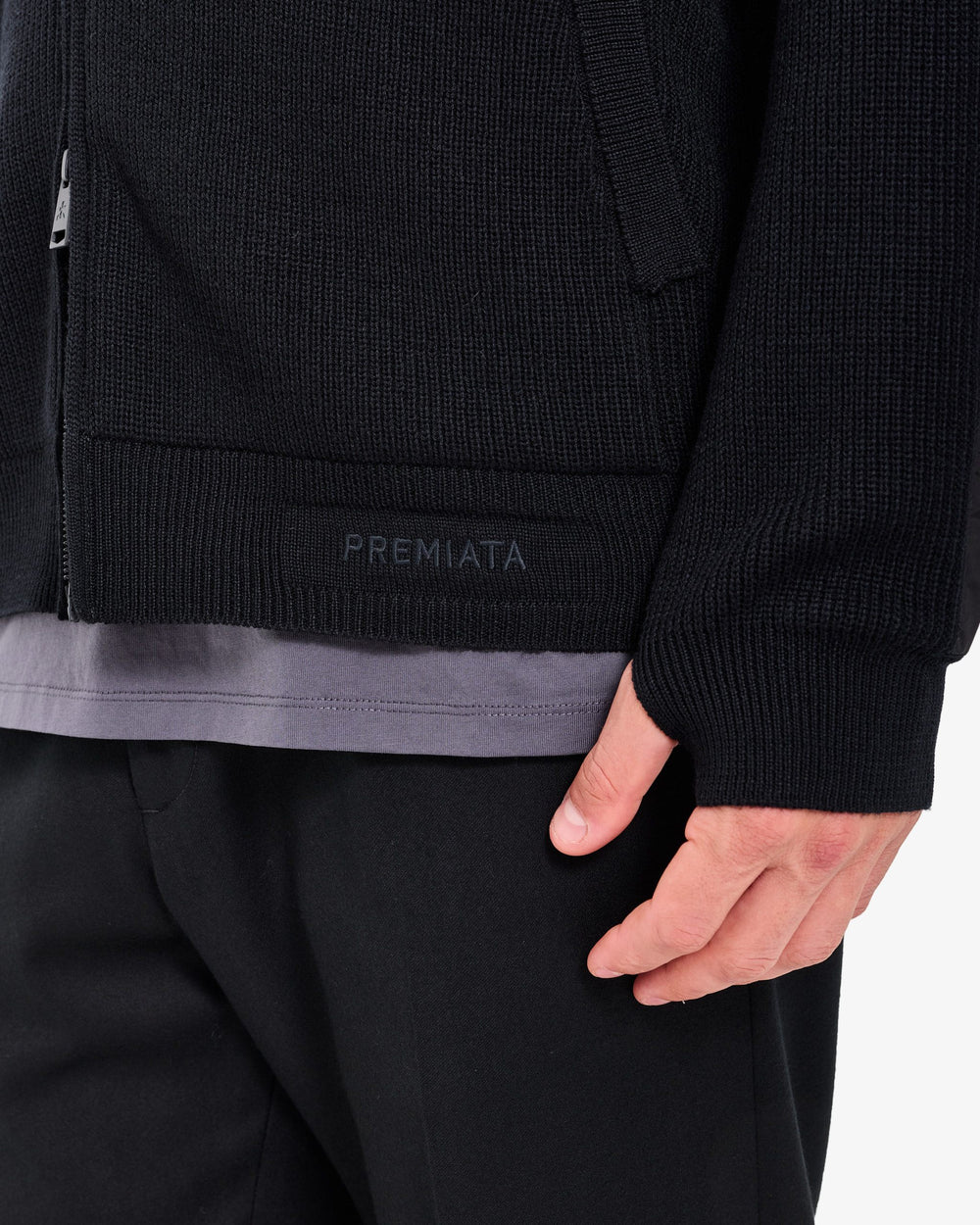 Black Full-Zip Sweater