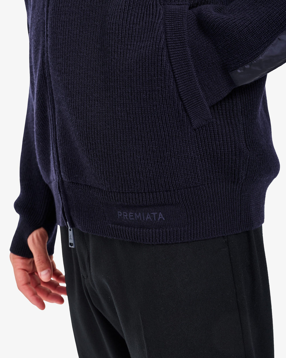 Blue Full-Zip Sweater
