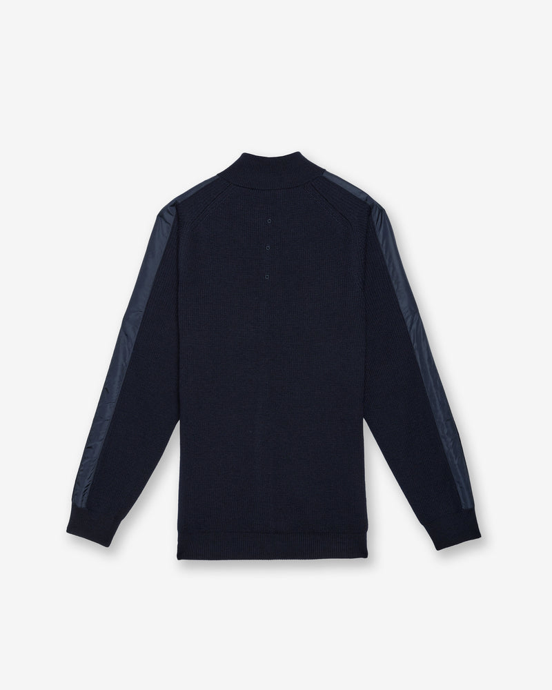 Blue Full-Zip Sweater