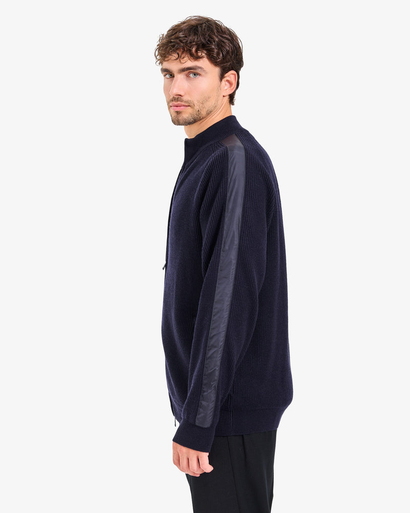 Blue Full-Zip Sweater