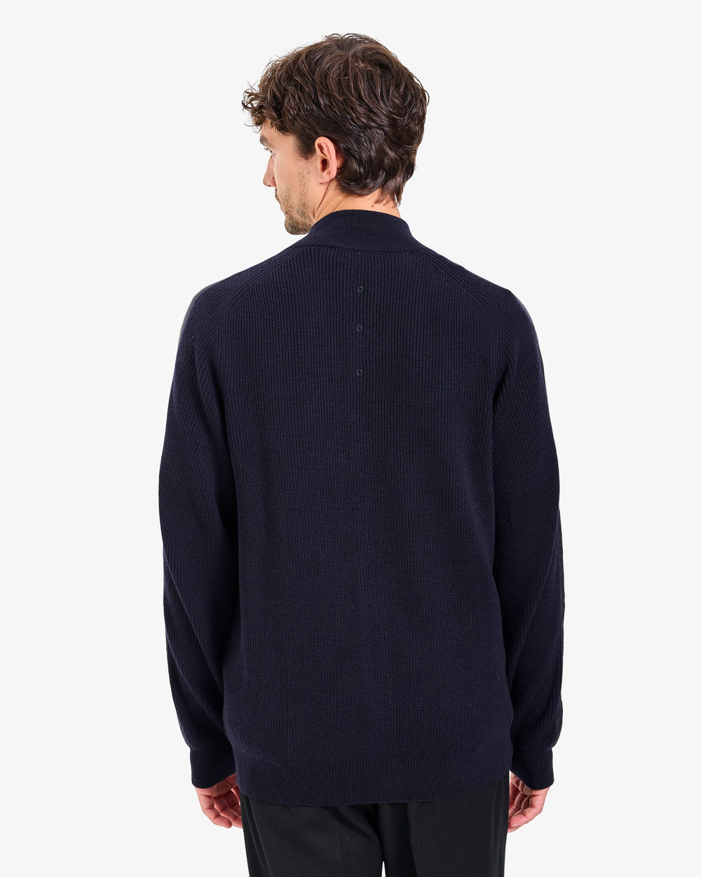 Blue Full-Zip Sweater