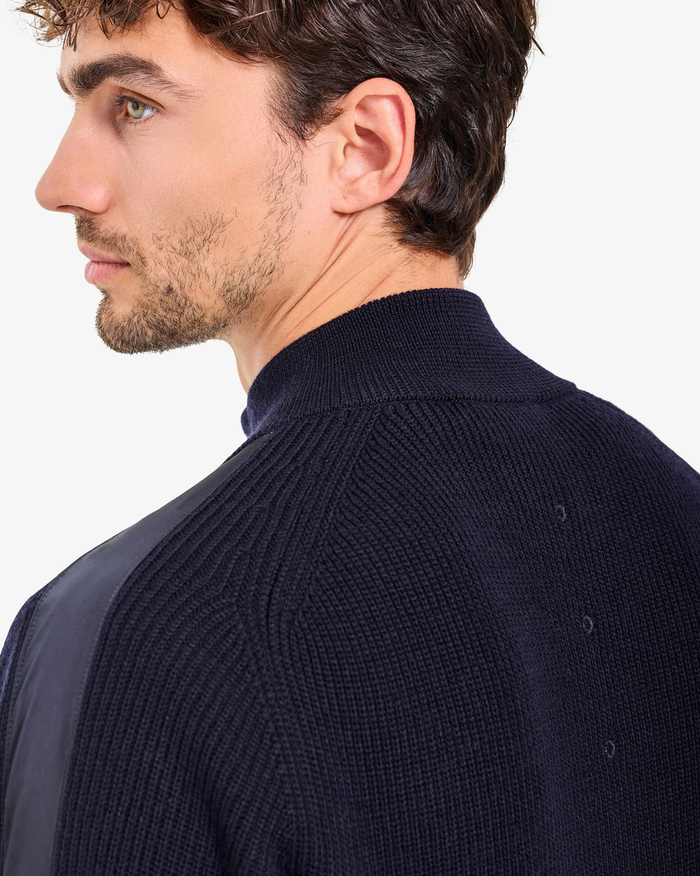 Blue Full-Zip Sweater
