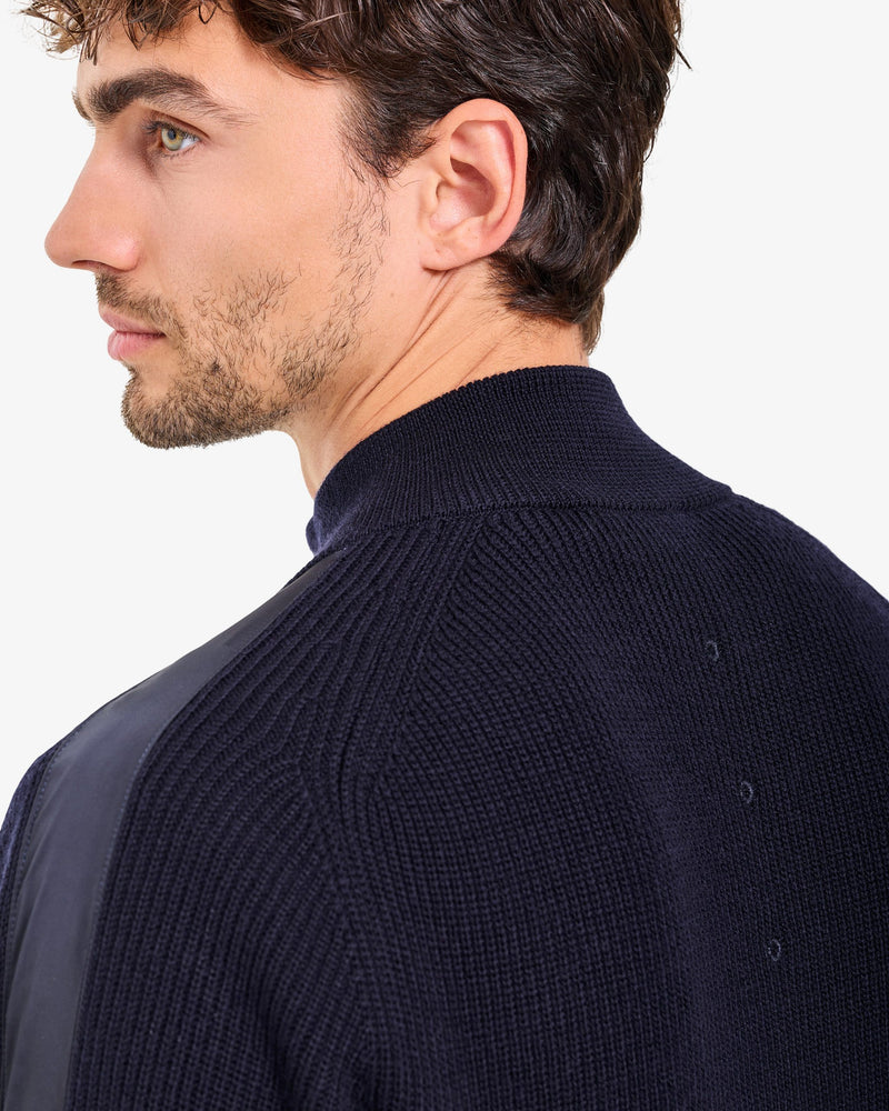 Blue Full-Zip Sweater