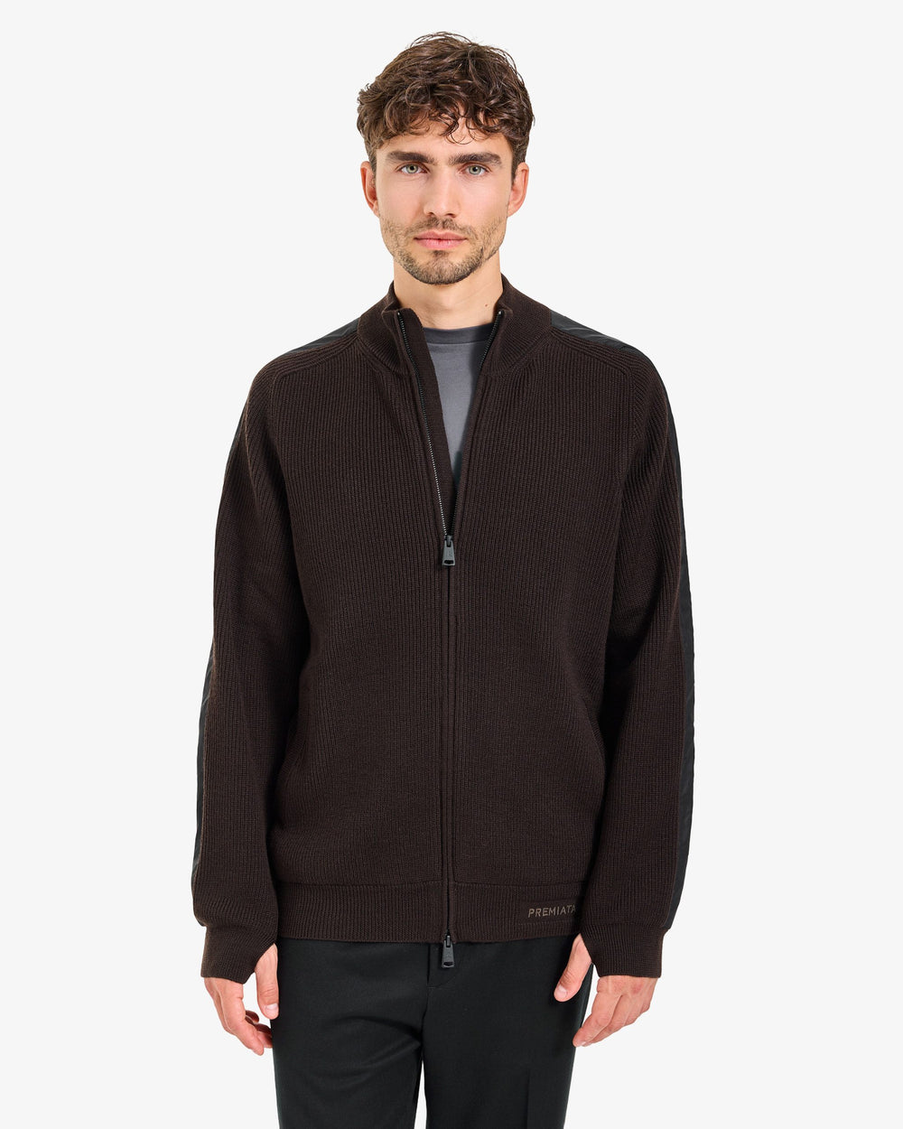 Maglia Full Zip Brown