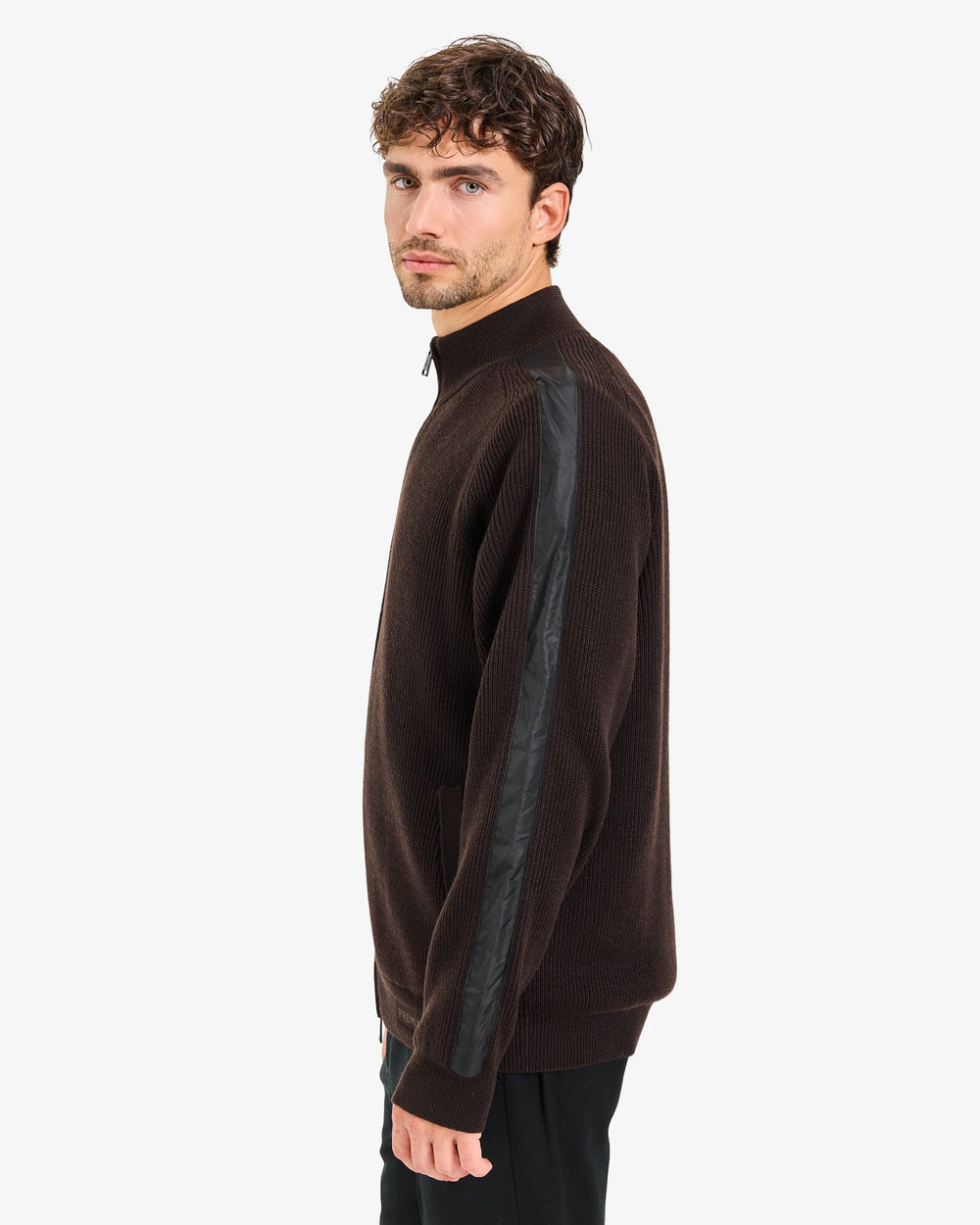 Maglia Full Zip Brown