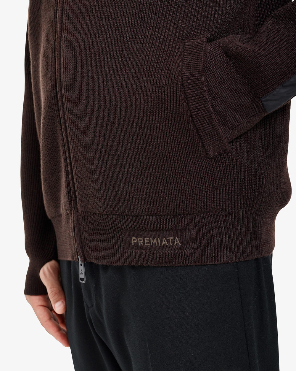 Maglia Full Zip Brown