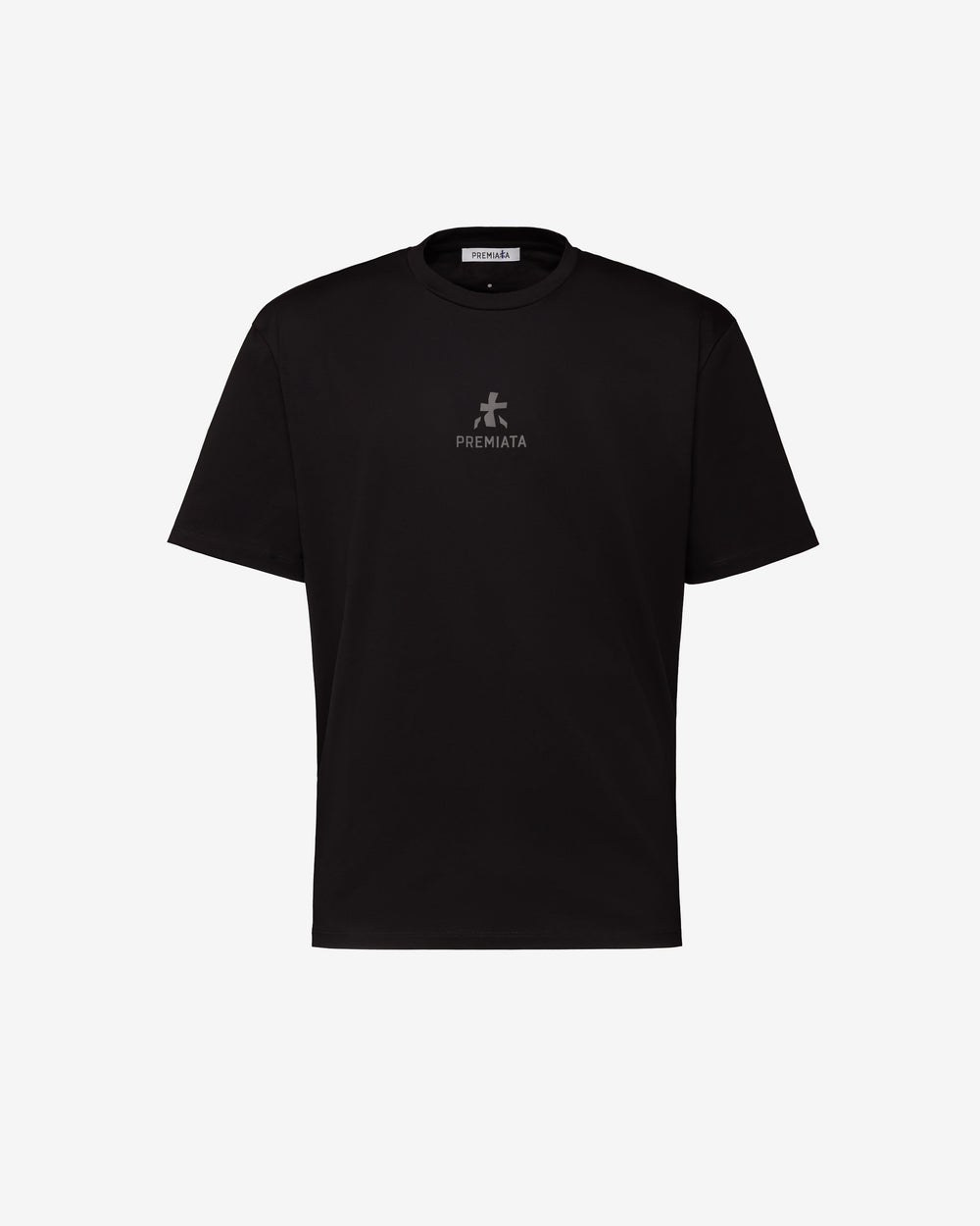 Black jersey T-shirt with logo