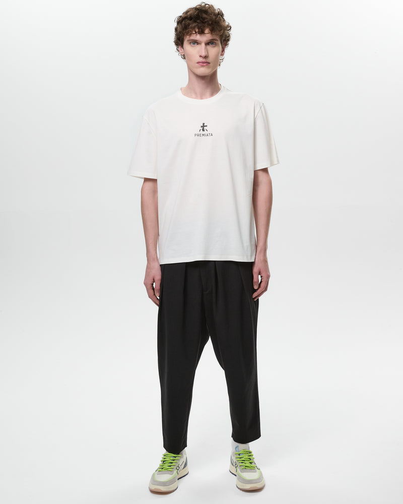 Cotton T-shirt with bonded details