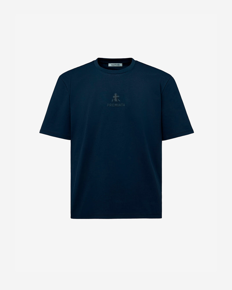 T-shirt in cotone con dettagli bonded